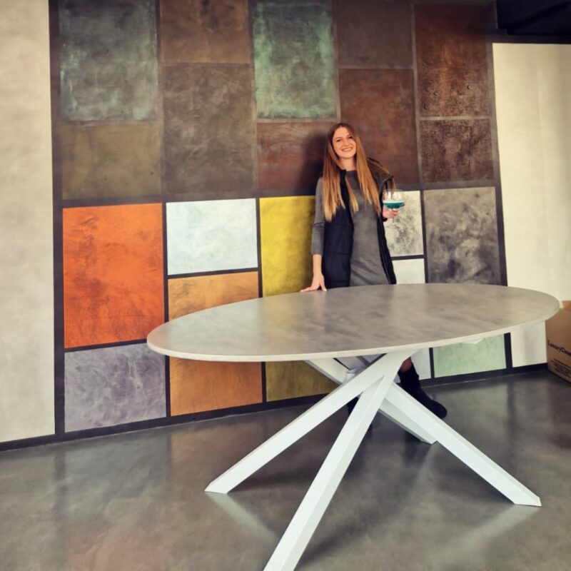 Mesas de Microcemento BLANCA